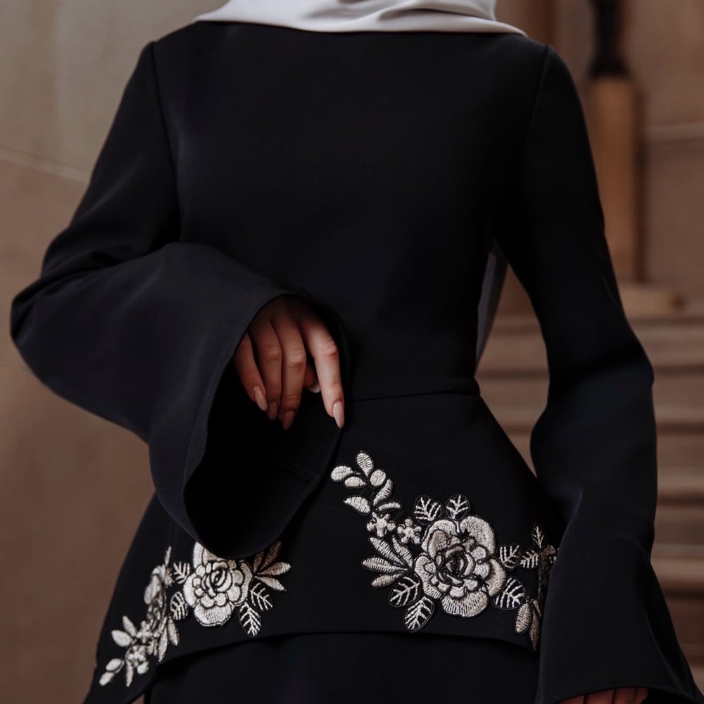 NWT | Batul the Collection Embroidered Modest Dress - Classic Elegance - Picture 3 of 5